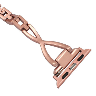 

Womens Diamond Inserted Strap Bracelet Jewelry Fashion Elegant Wristband Stainless Steel Watch Band For Apple Watch