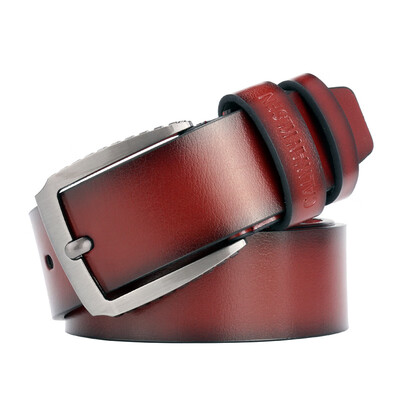 

New retro mens belt lattice pin buckle belt antique jeans with explosion models