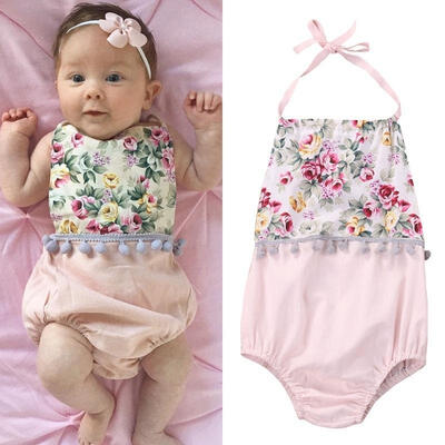 

Newborn Infant Baby Girl Floral Cotton Romper Jumpsuit Outfit Sunsuit One-pieces