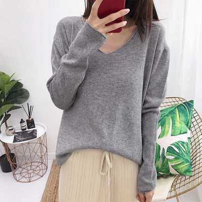 

2019 Cashmere Knitted Sweater Women Pullovers Turtleneck Autumn Winter Basic Women Sweaters Korean Style loose Black sweater