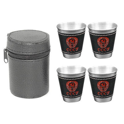 

4pcslot 70ml Stainless Steel Cups Set Outdoor Camping Travel Tableware