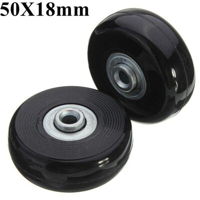 

〖Follure〗2pcs 50mm Luggage Suitcase Replacement Rubber Wheel Roller Suitcase Repair