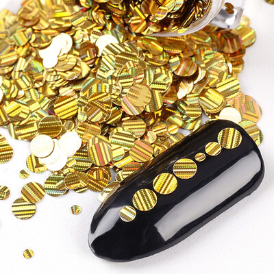 

Toponeto Mixed Round Thin Nail Art Glitter Paillette Nail TipGel Polish Decoration