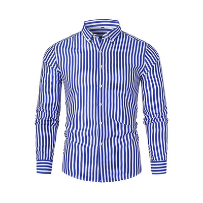 

Tailored Mens Autumn Winter Casual Slim Striped Long Sleeve Shirts Top Beach Blouse