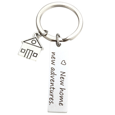 

Engraved&quotNew Home New Adventures&quot House Relocation Keychain Fashion Keyring Jewelry Gifts