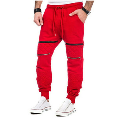

Mens BASIC JOGGER Pants Fleece Active Urban Harem Slim Fit Elastic Hip hop Dance