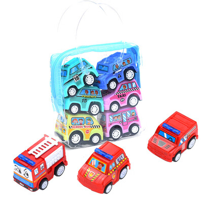 

Gobestart Children Simulate Educational Trailer Toy Inertia Truck Kids Race Car Set 6PCS