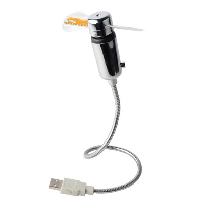 

UF-211-07 Mini USB Portable Real Time Display Fan Cooler Gadgets Flexible Gooseneck LED Clock Cool For Laptop PC Notebook Hand Fan