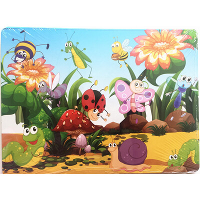 

Gotoamei Wooden Animal Puzzle Jigsaw Blocks Kid Learing Educational Toy