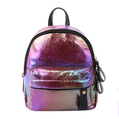 

Women PU Leather Backpacks Girl Zipper Mini Casual Shoulder School Handbags