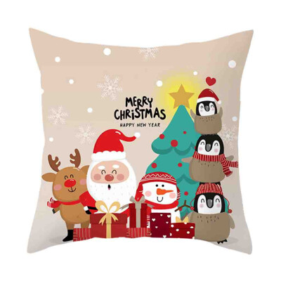 

Siaonvr Christmas Pillow Cover Decor Pillow Case Sofa Waist Throw Cushion Cover