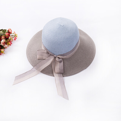 

Women Girl Summer Wide Brim Straw Hat Beach Hat Sun Hat Floppy Fold Straw Casual
