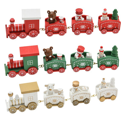 

〖Follure〗Christmas Decorations Christmas Woods Small Train Children Kindergarten Festive