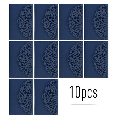 

10pcs Pearl Paper Floral Invitation Cards Invitation Holders with Blank Inner Sheet for Wedding Birthday Party Anniversary