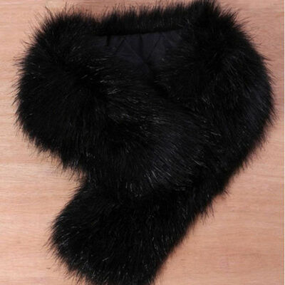 

Faux Fox Fur Collar Scarf Fluffy Winter Warm Shawl Wrap Neck Stole Scarfs Chic