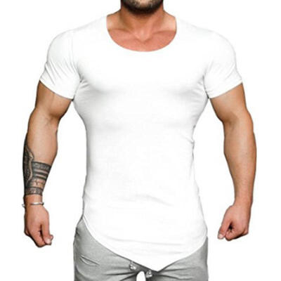 

Summer New Solid Color Plus Size Mens Short-sleeved T-shirt Casual O-neck T-shirt Simple Fashion Men Clothing