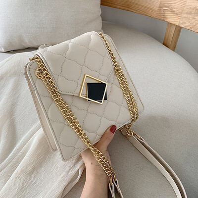 

Tide Korean Joker bag summer Lingge chain bag new 2019 fresh small square bag ins Messenger bag