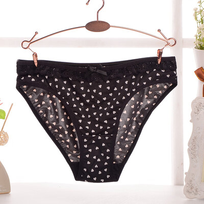 

Milk silk printed womens underwearGW1608002