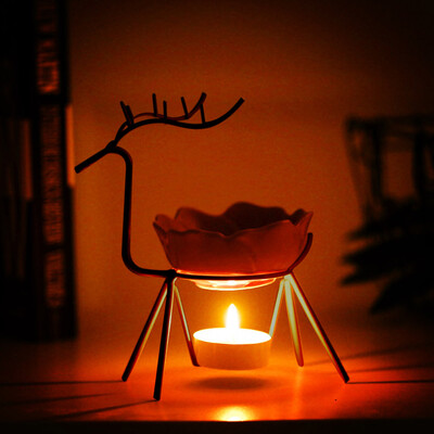 

〖Follure〗Stainless Steel Deer Burner Candle Aromatherapy Oil Lamp Decorations Aroma Furna