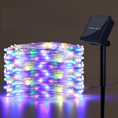 

〖Follure〗100 LED String Lights Waterproof Watering Can Light Solar Powered Decorations