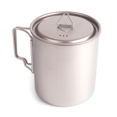 

Outdoor 750mL Portable Folding Titanium Mug Pots Coffee Tea Water Cups