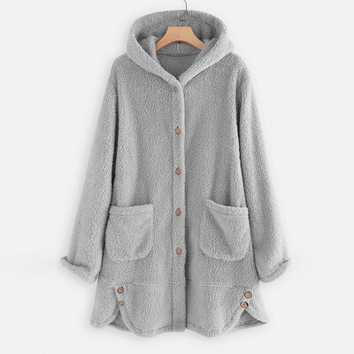 

Tailored Women Fashion Solid Plus Size Long Sleeve Hoodie Pocket Top Sweater Blouse