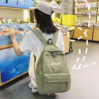 

Ins super fire vintage girl bag female Korean version of the campus high school students backpacks Sen versatile backpack