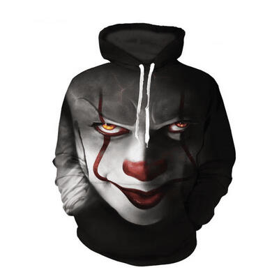 

Devil Clown Pullover Hoodie 3D Printing Sweatshirt With Drawstring For Men