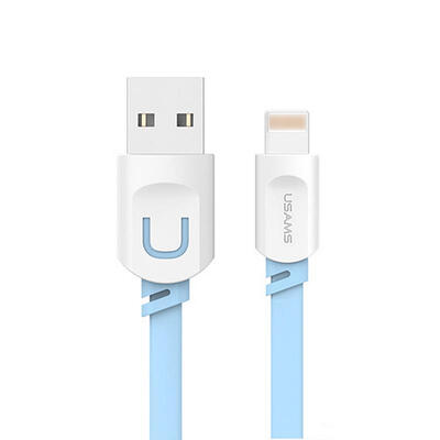 

USAMS 21A Fast Charging 025m 1m 15m Flat Usb Charger Cable Lightning Cable For IPhone 8 7 I6 IPhone 6 6s X Cable-15m