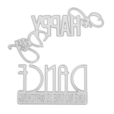

2pcs Happy Dance Day Cutting Die Stencil Scrapbook Embossing DIY Album Card