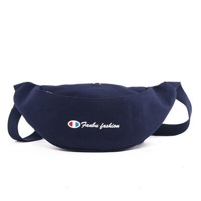 

Bags of womens chest bag fashion letter print canvas waist bag old - fashioned strappy bag