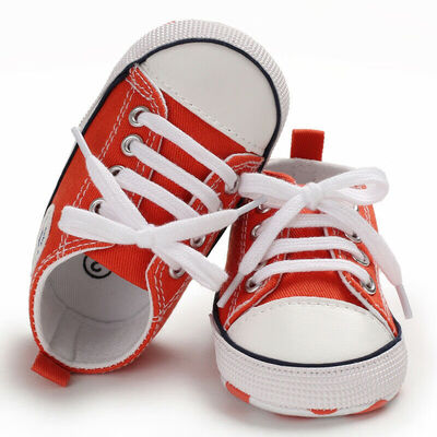 

Baby Boys Girls Pram Shoes Soft Soled Newborn Toddler Infant Pre-Walker 0-18M