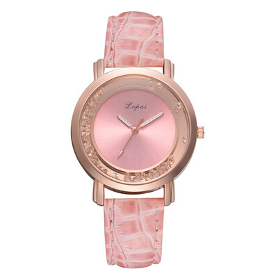 

Lvpai Women Watches Brand Hot Fashion Rhinestone Casual Ladies Luxury Quartz Clock Leather Wristwatch Relogio Feminino