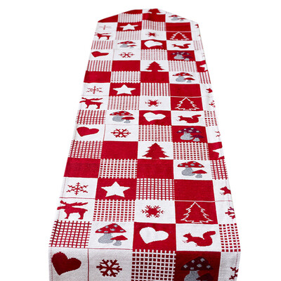 

〖Follure〗35x175cm Christmas Linen Letter Printed Table Flag Tablecloths Party Decoration