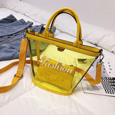 

Temperament jelly transparent bag handbag 2019 new wave fashion handbag shoulder bag large capacity diagonal cross child package