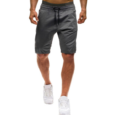 

Tailored Men Summer Casual Elastic Joggings Sport Solid Baggy Pockets Short Pant