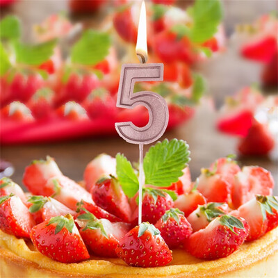 

Toponeto Rose Gold Number 1 Birthday Numeral Candles Cake Decor for AdultsKids Party