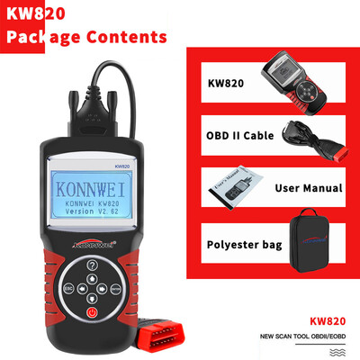 

KONNWEI Car Auto OBDII KW820 OBDII EOBD Scanner Diagnostic Tool Engine Fault Code Reader