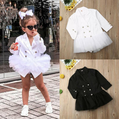 

UK Infant Baby Girls Kids Formal Lace Dress Suit Skirt Get Together Clothes 3-8Y