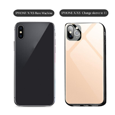 

Glass Case for i-phone XR Second Change for i-Phone 11 Pro Shockproof Glass Back Cover