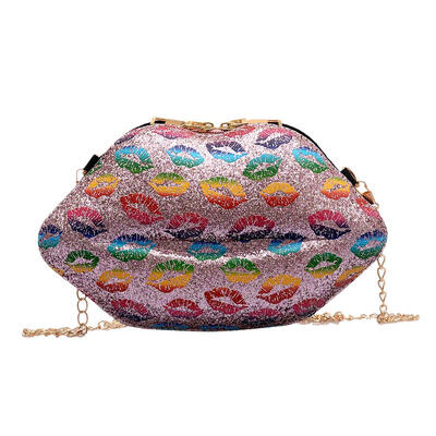 

Lips Shaped Shoulder Messenger Handbags Women Leather Chain Crossbody Bags