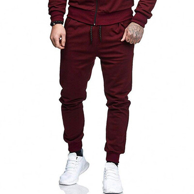 

Gobestart Fashion Mens Casual Solid Loose Patchwork Color Sweatpant Trousers Jogger Pant