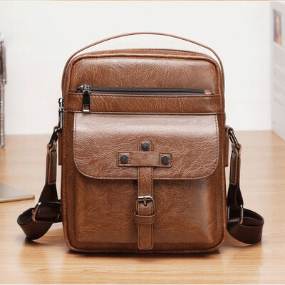 

Tailored Men Vintage Shoulder bags Crossbody Bags Retro Zipper Handbags