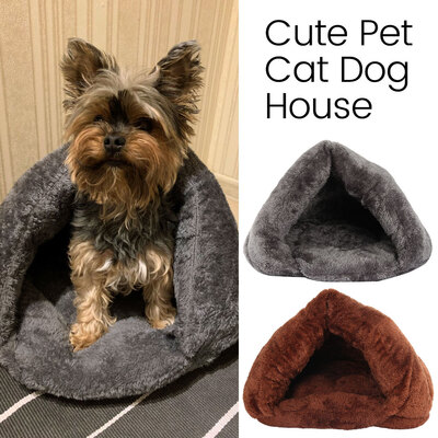 

Winter Warm Pets Mat Soft Fleece Thicken Nest Pet Cat Small Dogs Puppy Kennel Bed Kitten Cave Sleeping Bag Puppy House Dog Bed