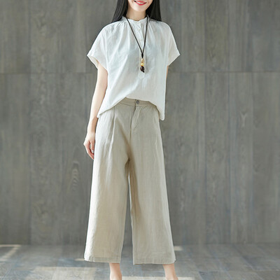 

Tailored Women Casual Solid Trousers Pants Trousers Ladies Loose Pants
