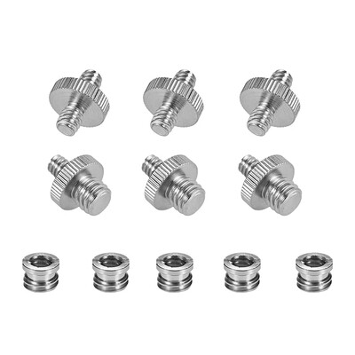 

14"-20&38"-16 Threaded Screw Adapter Mount Set Reducer Bushing Converter for Camera Tripod Monopod Ballhead Light Stand