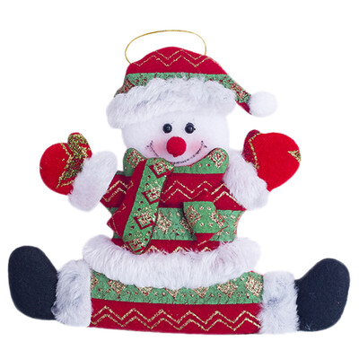 

Gobestart Christmas Ornament Santa Snowman Reindeer Toy Doll Hang Party Decoration