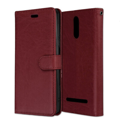 

MOONCASE Leading song M8 3 card photo frame holster - brown