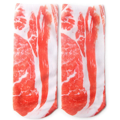 

Ailizhen Two pairs Creative 3D socks printed three-dimensional short socks for men&women