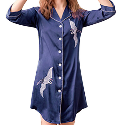

Toponeto Women Sexy Fashion Print Sleepwear Robe Belt Pajamas Underwear Nightdress